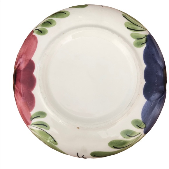 Hand Painted 9” Bowl. 2” deep. Beautiful floral design. No chips, no cracks - Picture 3 of 4